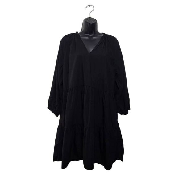 Caralyn Mirand The Drop Dress Size Medium Black Raglan Sleeve - Picture 1 of 5
